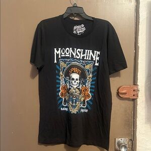 Moonshine Spirit Men’s Black Western Graphic T-Shirt
